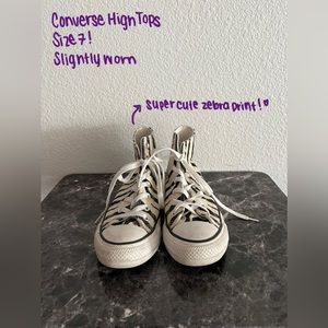 Zebra High Top Converse